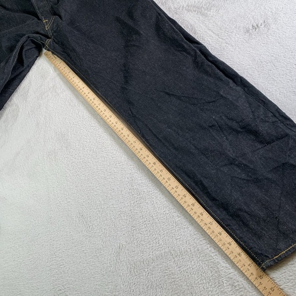 Levis 501 Jeans Mens 46x34(46x32) Black Button Fly Straight Denim 100% Cotton - Picture 5 of 13